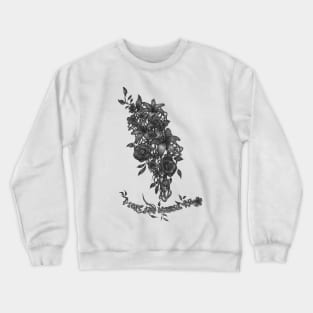 Flowers - I love and respect you - black and white option Crewneck Sweatshirt